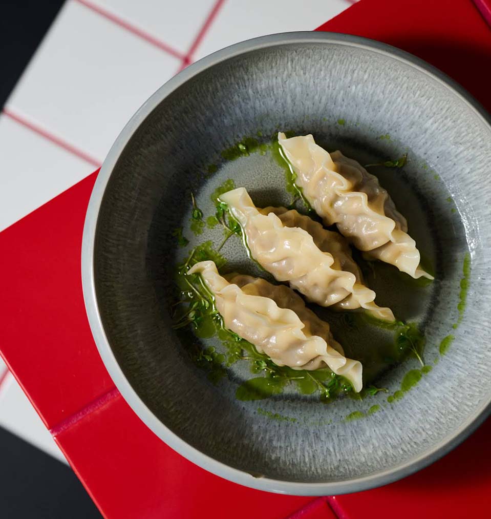 Zeleninová gyoza s domácim zázvorovým octom